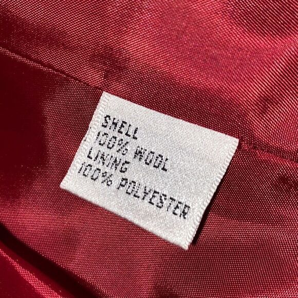 Talbots Sz 4 Wool Notched Collar 3 Button Collegiate Academy Blazer Cranberry - Picture 14 of 15